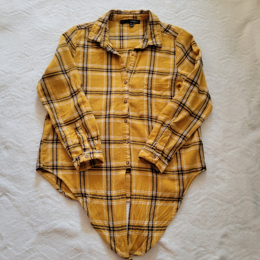 Harve benard top, M Plaid shirt with tie